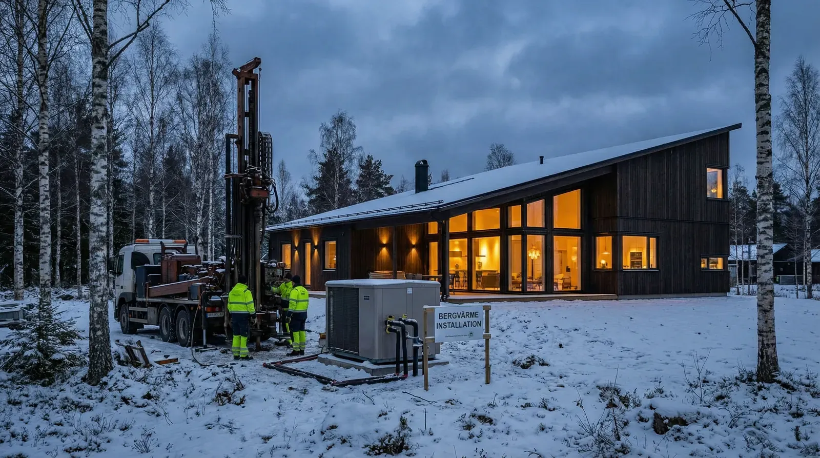 Vad kostar bergvärme 2026? Komplett prisguide med ROT-avdrag