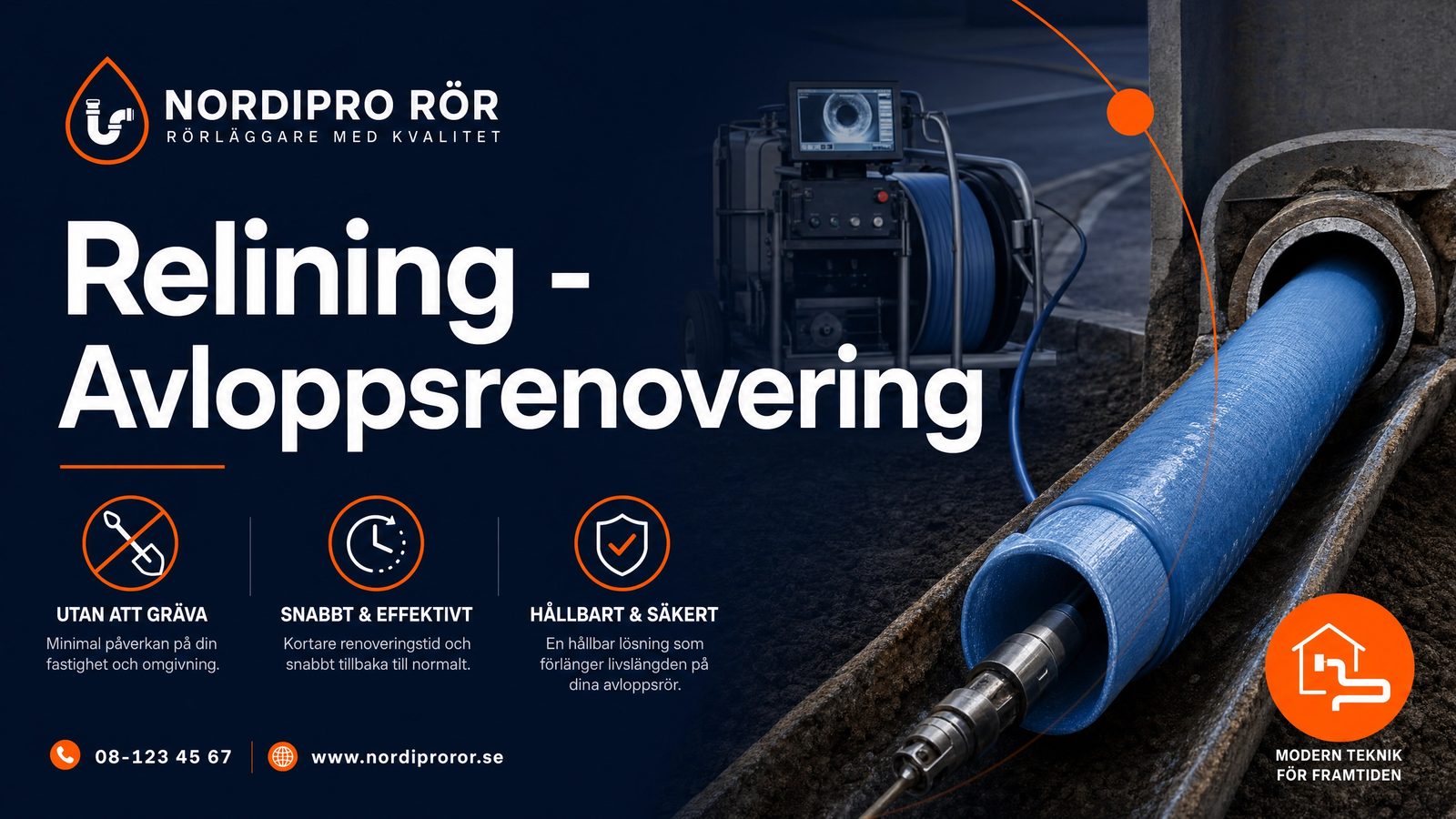 Avloppsrenovering utan att gräva – Relining förklarat