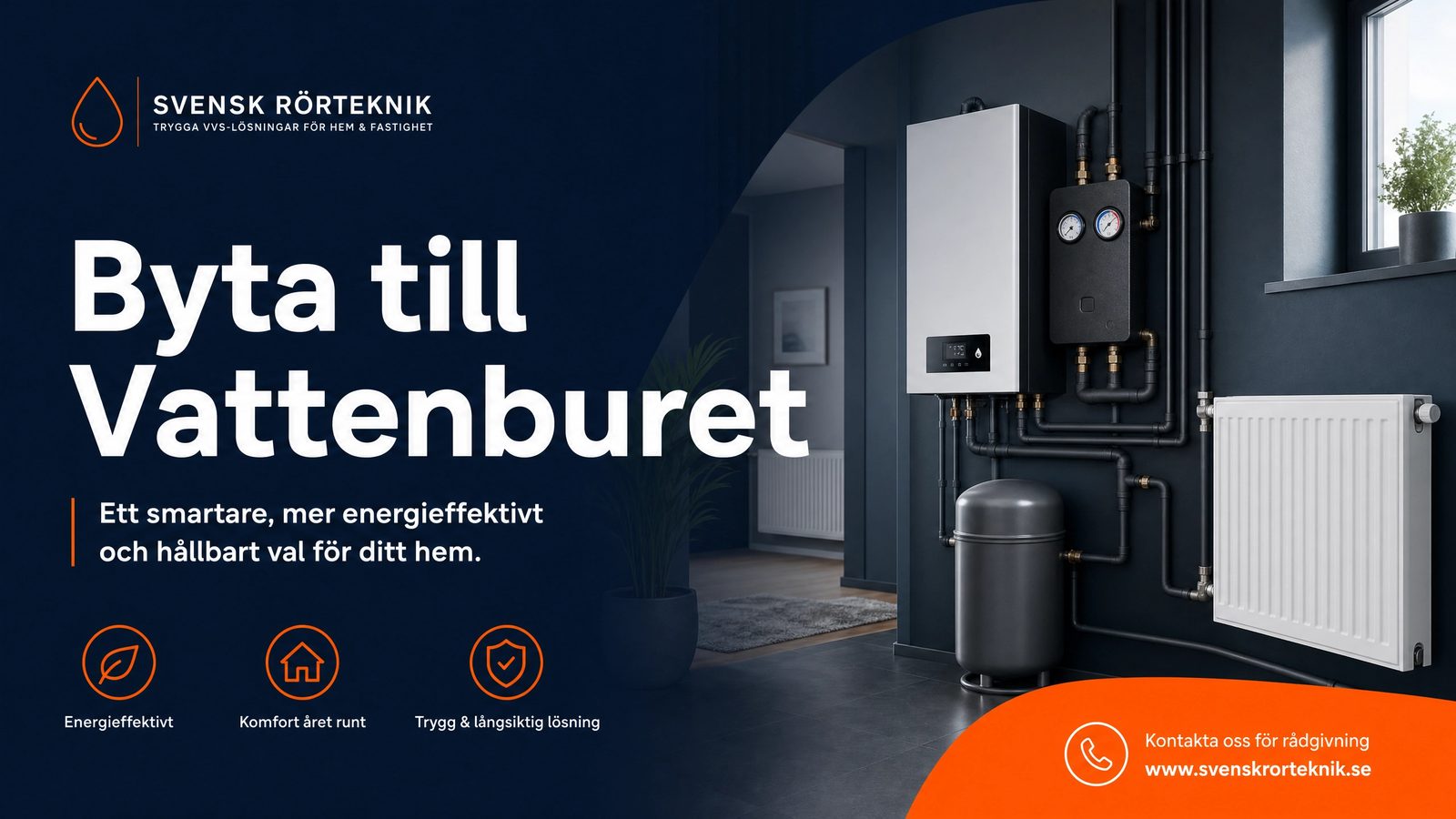 Byta från direktverkande el till vattenburet system | Guide