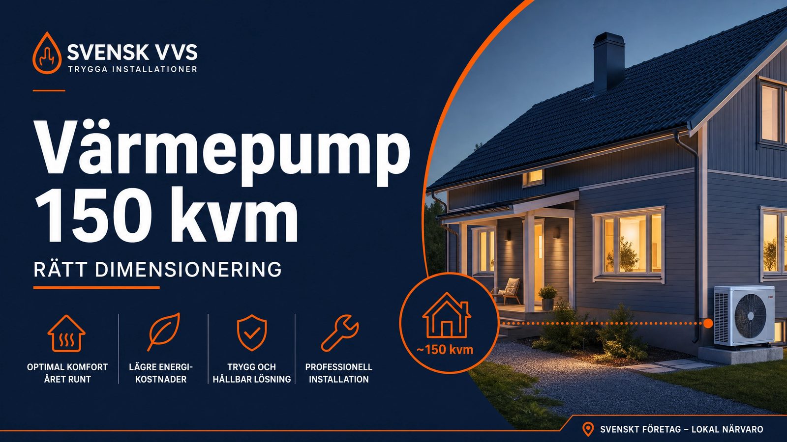 Värmepump villa 150 kvm – Rätt val och dimensionering